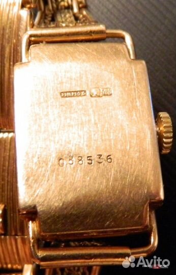 Золотые браслет и часы.583пробы СССР