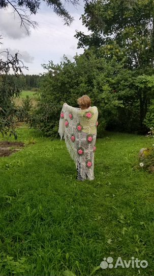 Шаль ручная работа, накидка