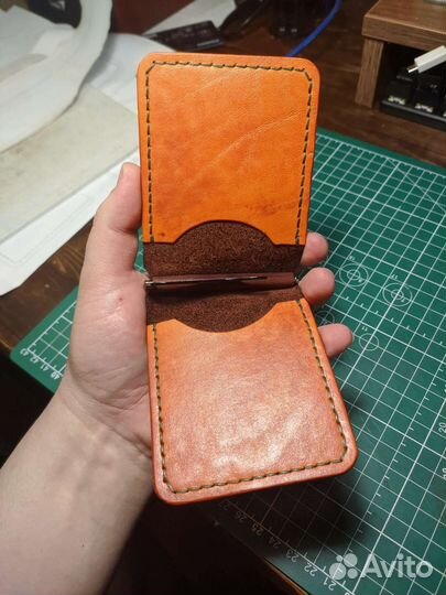 Заказ на Зажим для денег из натуральной кожи