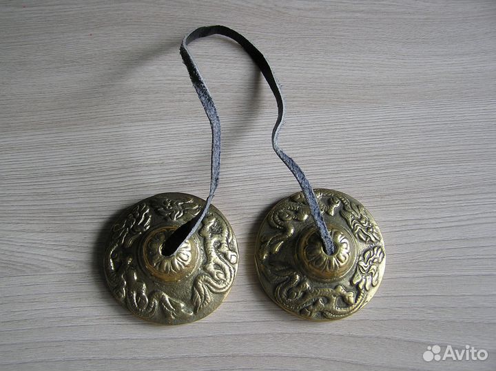 Караталы - Тибетские колокольчики. Бронза.Драконы