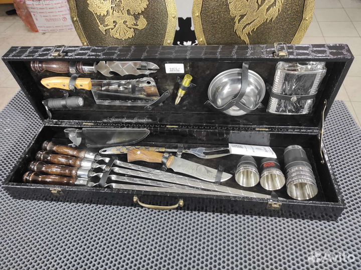 Набор шашлычный (подарочный) в кейсе