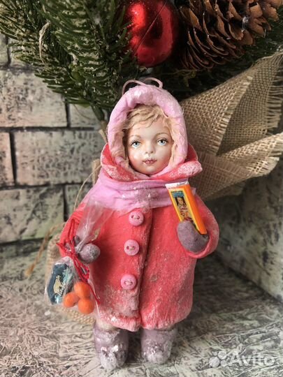 Ёлочные игрушки из ваты