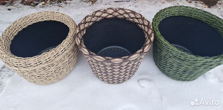 Кашпо из ротанга