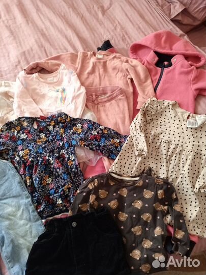 Вещи пакетом 86 92 на девочку Zara hm
