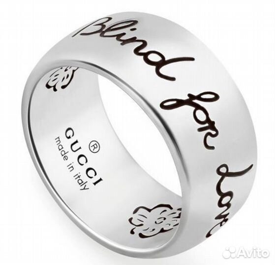 Кольцо Gucci Blind for Love широкое + мешочек