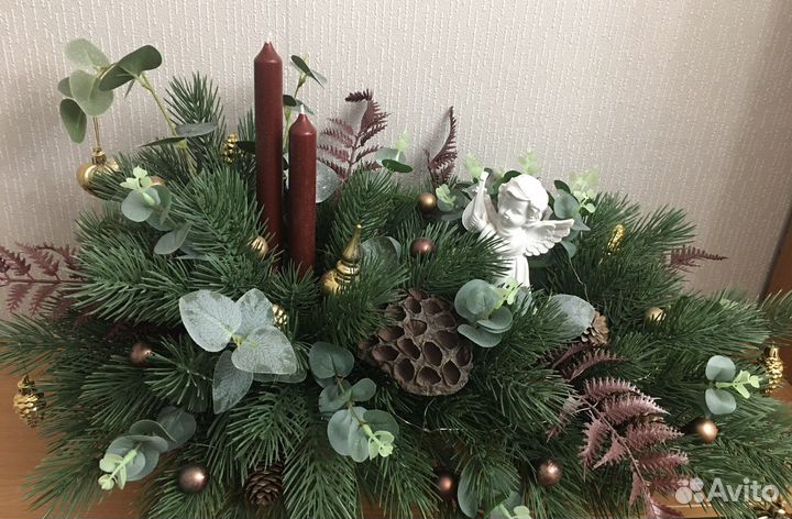 Новогодняя композиция на стол