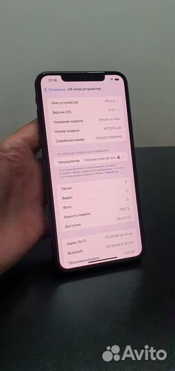 iPhone Xs Max, 256 ГБ