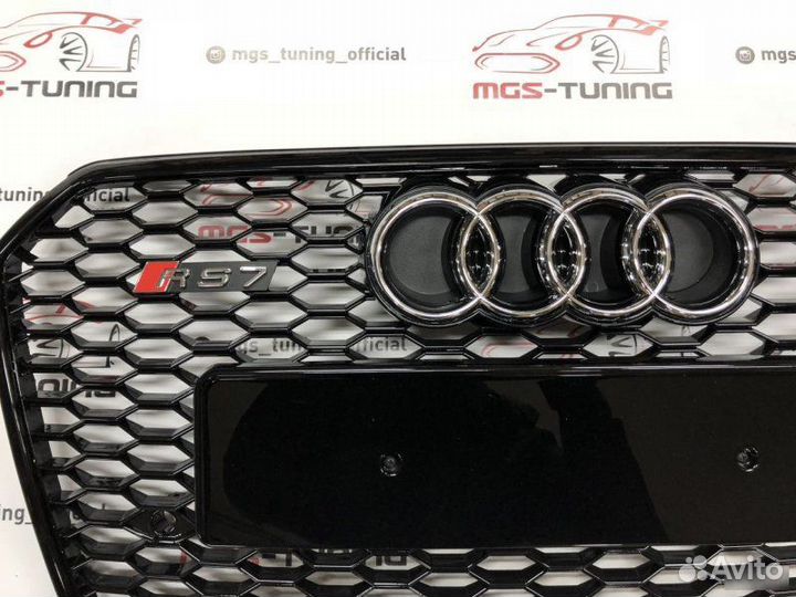 Решетка на Audi A7 14-17 гг. в стиле RS7 дизайн 3