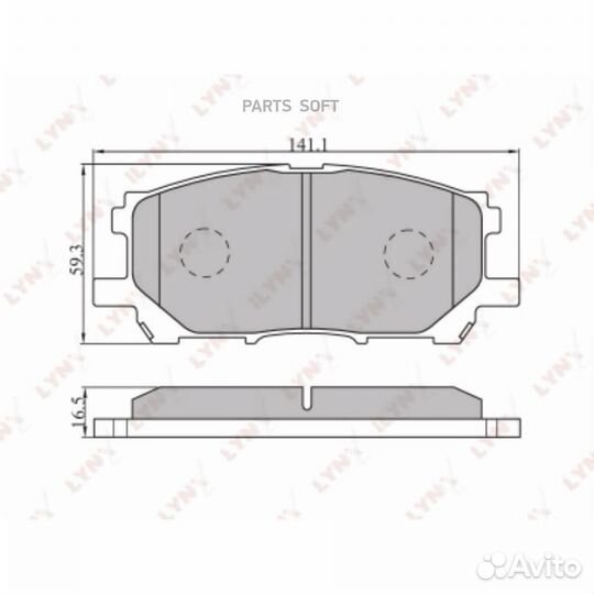 Lynxauto BD-7525 Колодки тормозные передние lexus