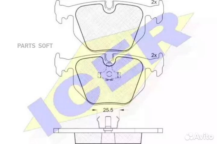 Icer 181548 181548 колодки дисковые задние \ BMW E