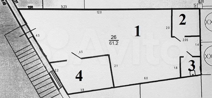 Свободного назначения, 61 м²
