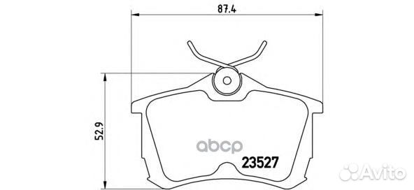 Колодки тормозные, задние P28030 Brembo
