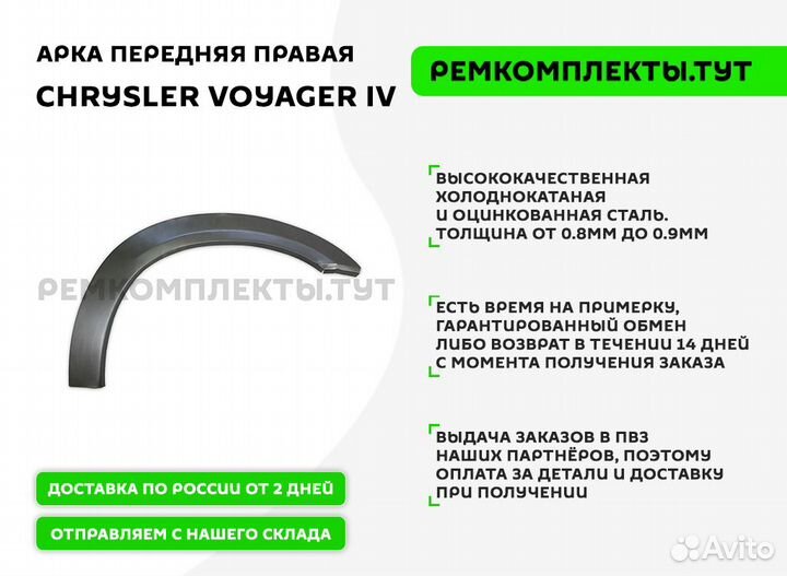 Арка передняя правая Chrysler Voyager 4