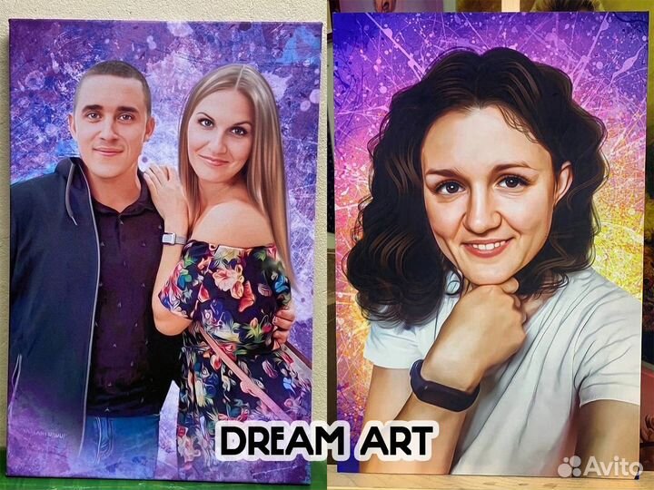 Портрет на холсте по фото на заказ Тамбов