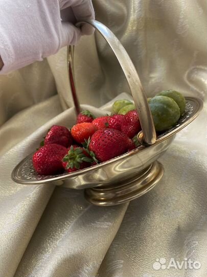 Винтажная конфетница. Англия. Silver pl