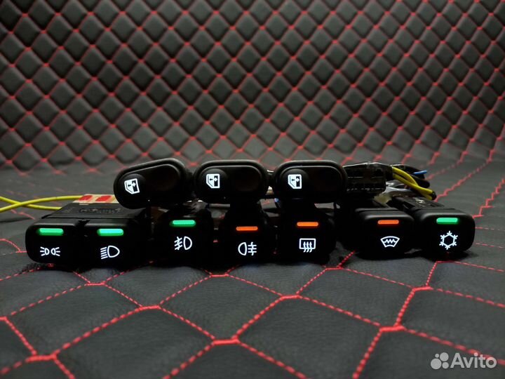 Комплект пересвеченных кнопок на Ваз, пересвет