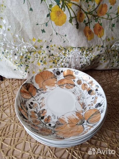 Сервиз чайный. Блюдца Золотая осень лфз