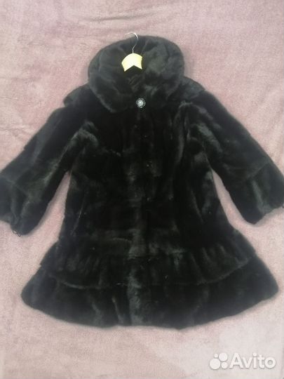 Шуба норковая с капюшоном 46-48