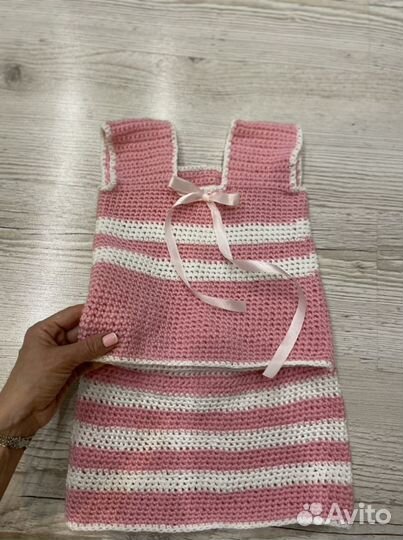 Вязаный костюм детский