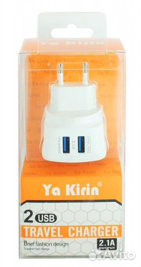 Блок питания с 2xUSB выходами + Type C, 50801