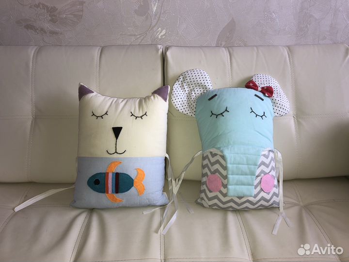 Подушки-бортики в детскую кроватку