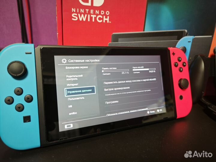 Портативная игровая приставка nintendo switch rev2