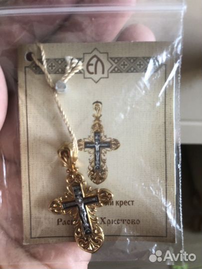 Комплект серебро эмаль Sokolov крест Елизавета