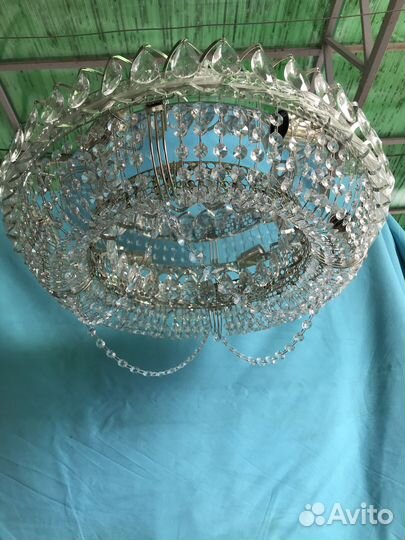 Люстра потолочная хрустальная - Гусь-Хрустальный