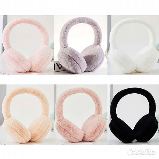 Детские меховые зимние наушники для девочек