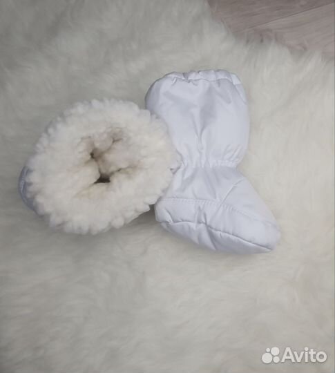 Пинетки для девочки,мальчика зимние на меху
