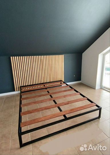 Двухспальная кровать лофт