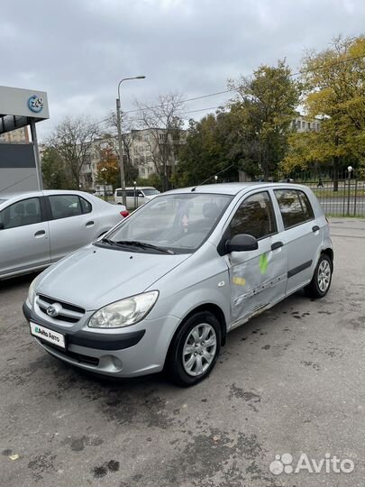 Hyundai Getz 1.4 МТ, 2008, битый, 175 000 км