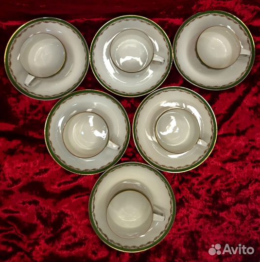 Чайная пара Вербилки 1926-1927 гг 6 шт
