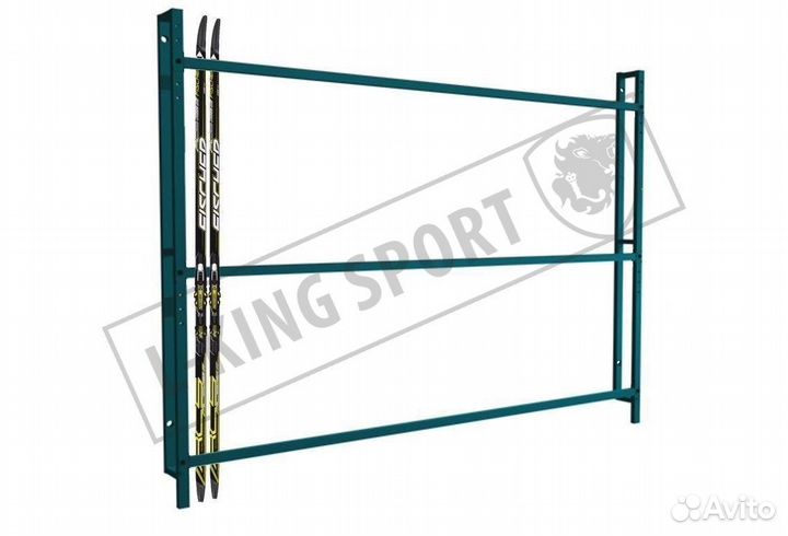 Стойка (стеллаж) для хранения лыж (пристенный)