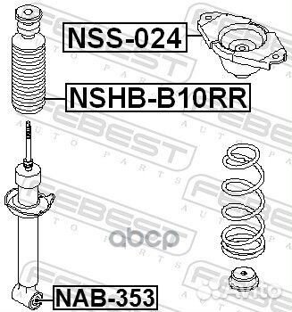 Опора заднего амортизатора (nissan sunny B15/AL