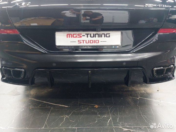 Губа + диффузор с насадками для BMW X6 G06