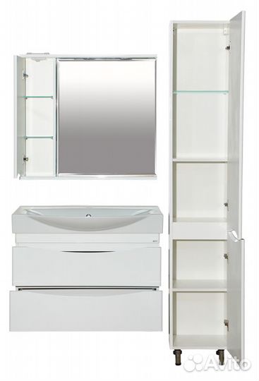 Тумба без раковины Misty п-элв01085-0112япо Белая