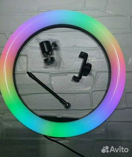 Кольцевая лампа 33 см разноцветная