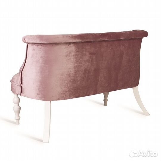 Диван Бархат эмаль белая 24 - розовый