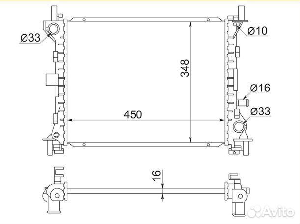 Радиатор двигателя Ford Focus CB8 ufdb 2011-2013