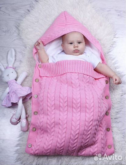 Вязаный конверт на выписку