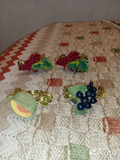 Подхваты для штор, прищепки новые полистоун, 12 шт