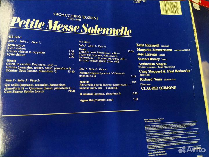 Rossini José Carreras Petite Messe Solennelle