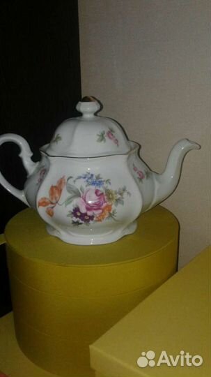 Фарфор рифленый Мейсенский букет Богемия Чехослова