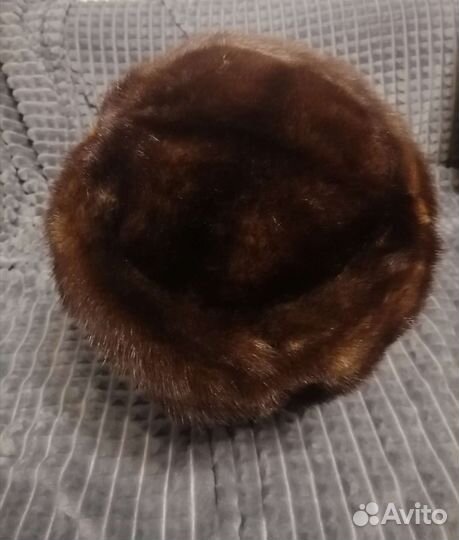 Берет женский норковый, размер 58