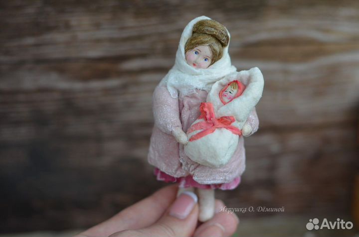 Игрушка из ваты. в стиле советских елочных игрушек