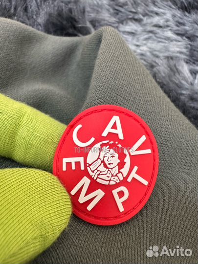 Худи Cav Empt серое оверсайз со снудом