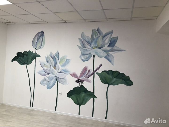 Роспись стен, ботаническая иллюстрация, digital