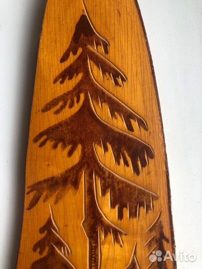 Картина на спиле дерева СССР