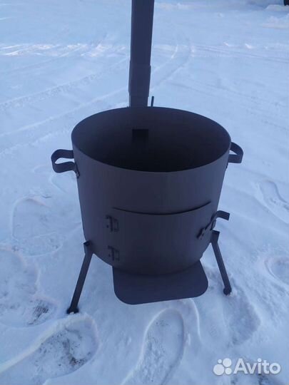 Печь для казана с трубой 12л